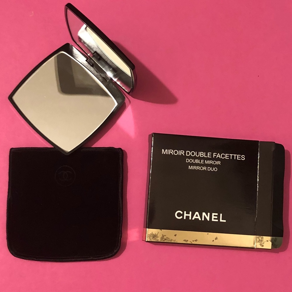 CHANEL black compact mirror